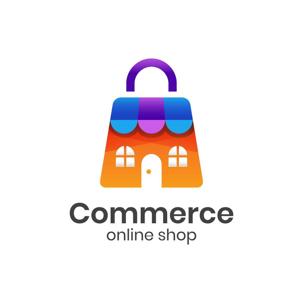 Online Shop Logo designs Template. Shopping Logo vector icon illustration design. Shopping bag icon for online shop business logo. Online store logo vector