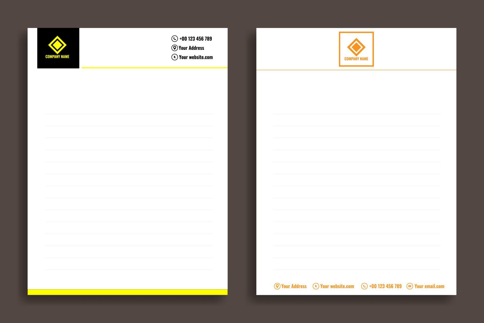 Letterheads. Great for companies, social institutions, communities etc