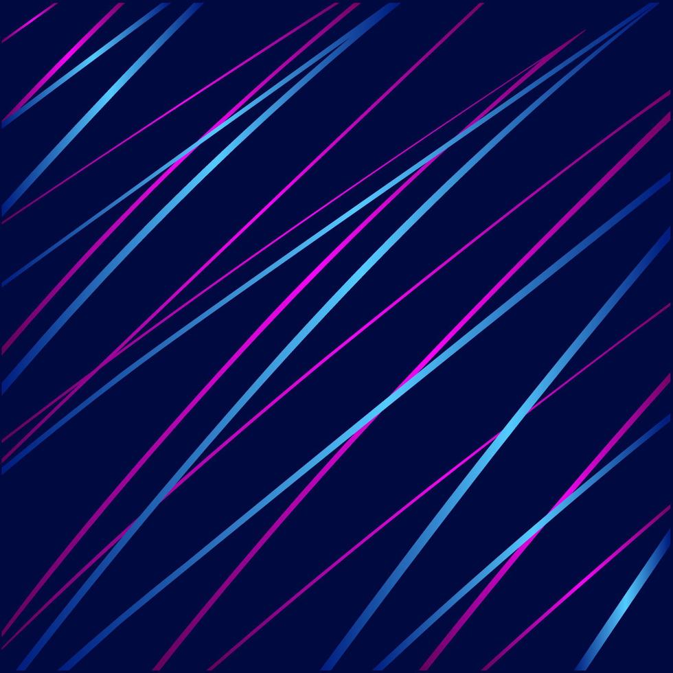 Neon glow technology line art colorful design with dark background. Abstract vector illustration. Blue and pink purple style.