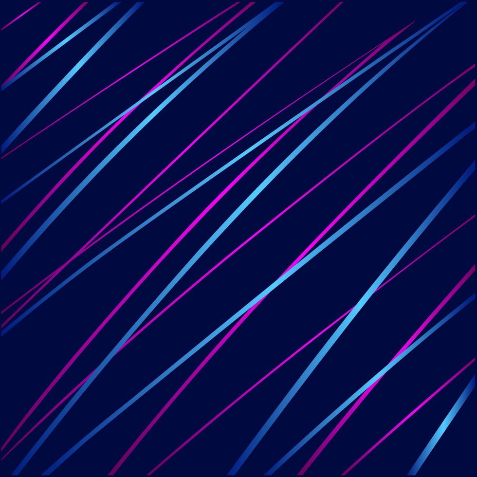 Neon glow technology line art colorful design with dark background. Abstract vector illustration. Blue and pink purple style.