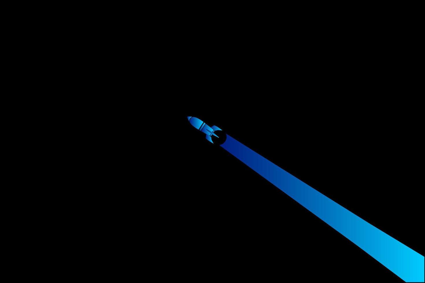 Cohete la línea de la nave espacial galaxy pop art potrait logo diseño colorido con fondo oscuro. ilustración vectorial abstracta. papel pintado minimalista oscuro vector