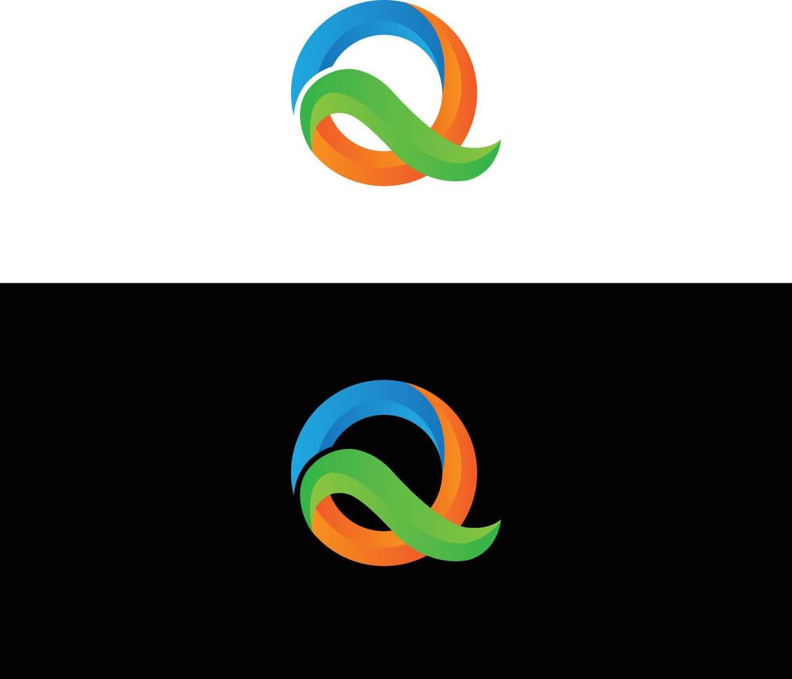 diseño de logotipo letra q vector