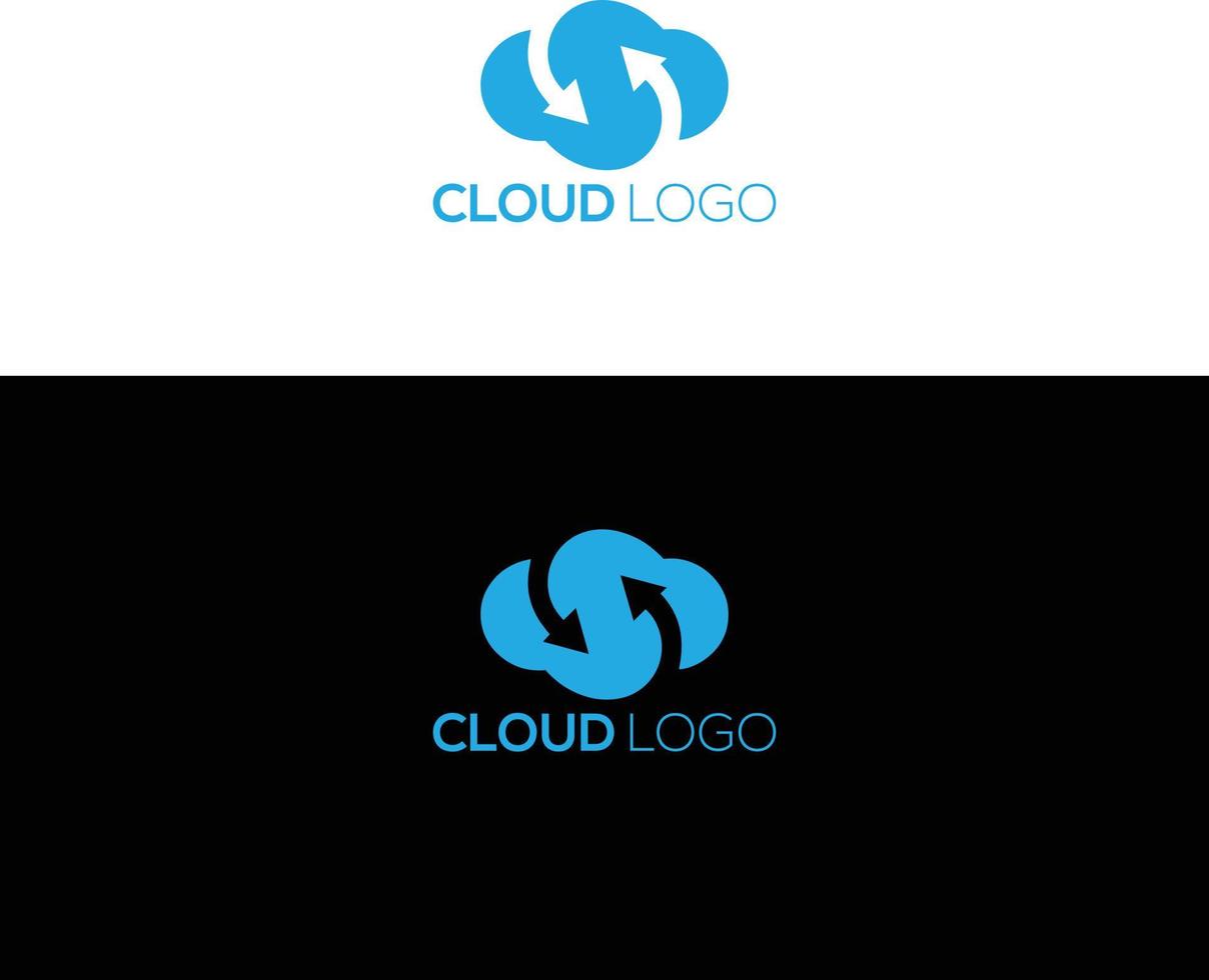Arrow Cloud stylish logo icon design concept. vector