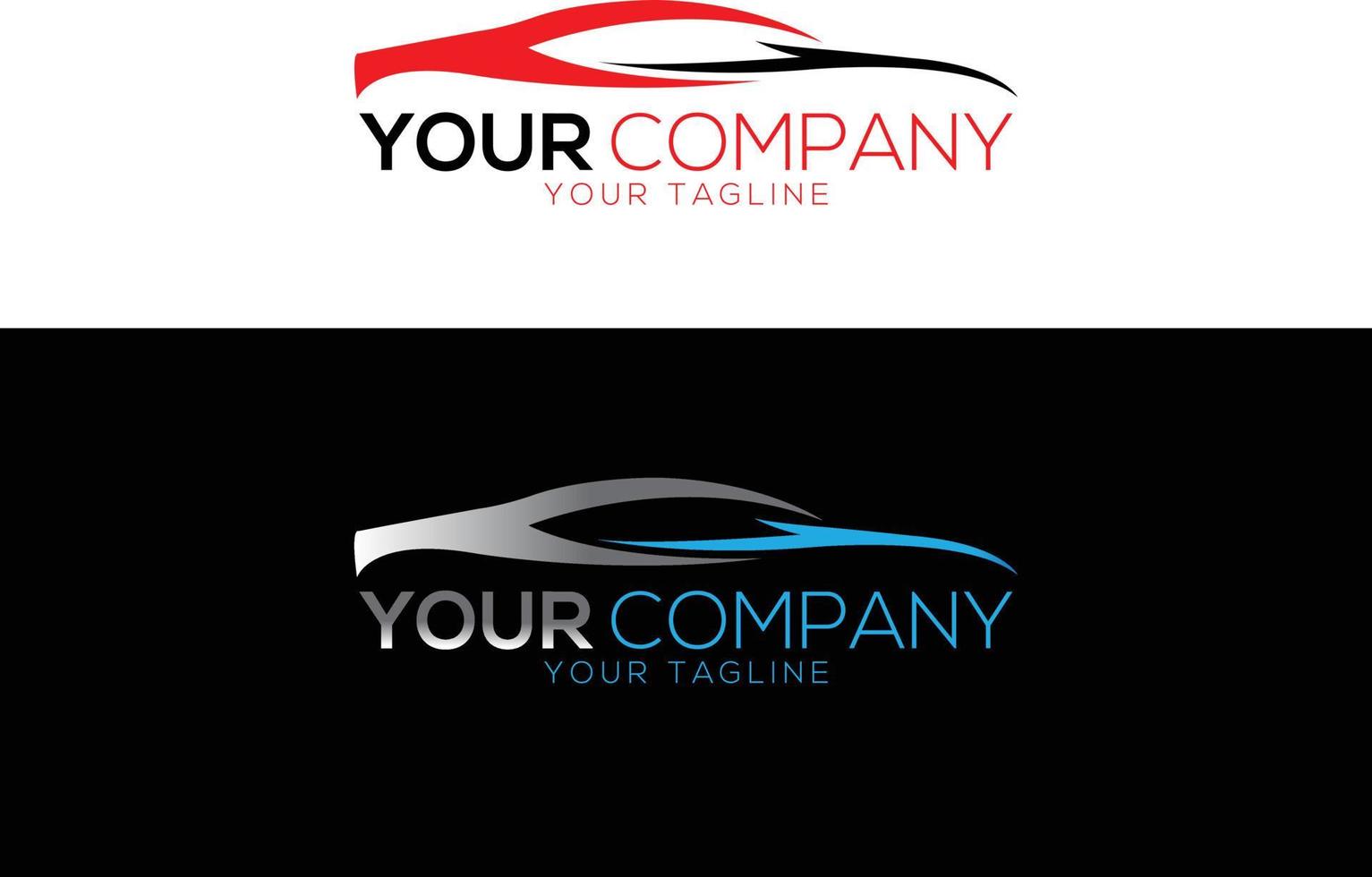 Car logo in simple line graphic design template vector