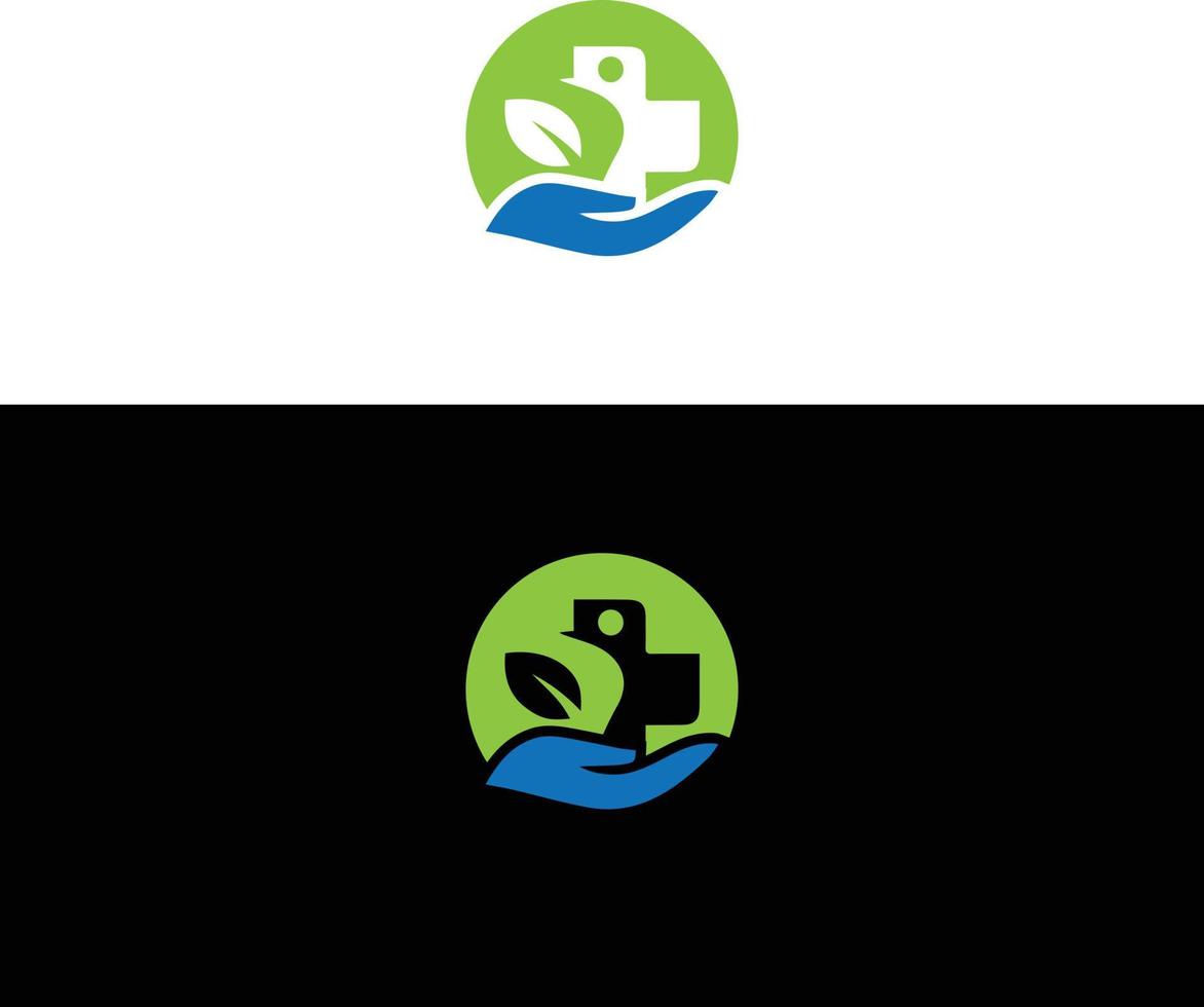 Medical plus and wellness logo design template vector. vector