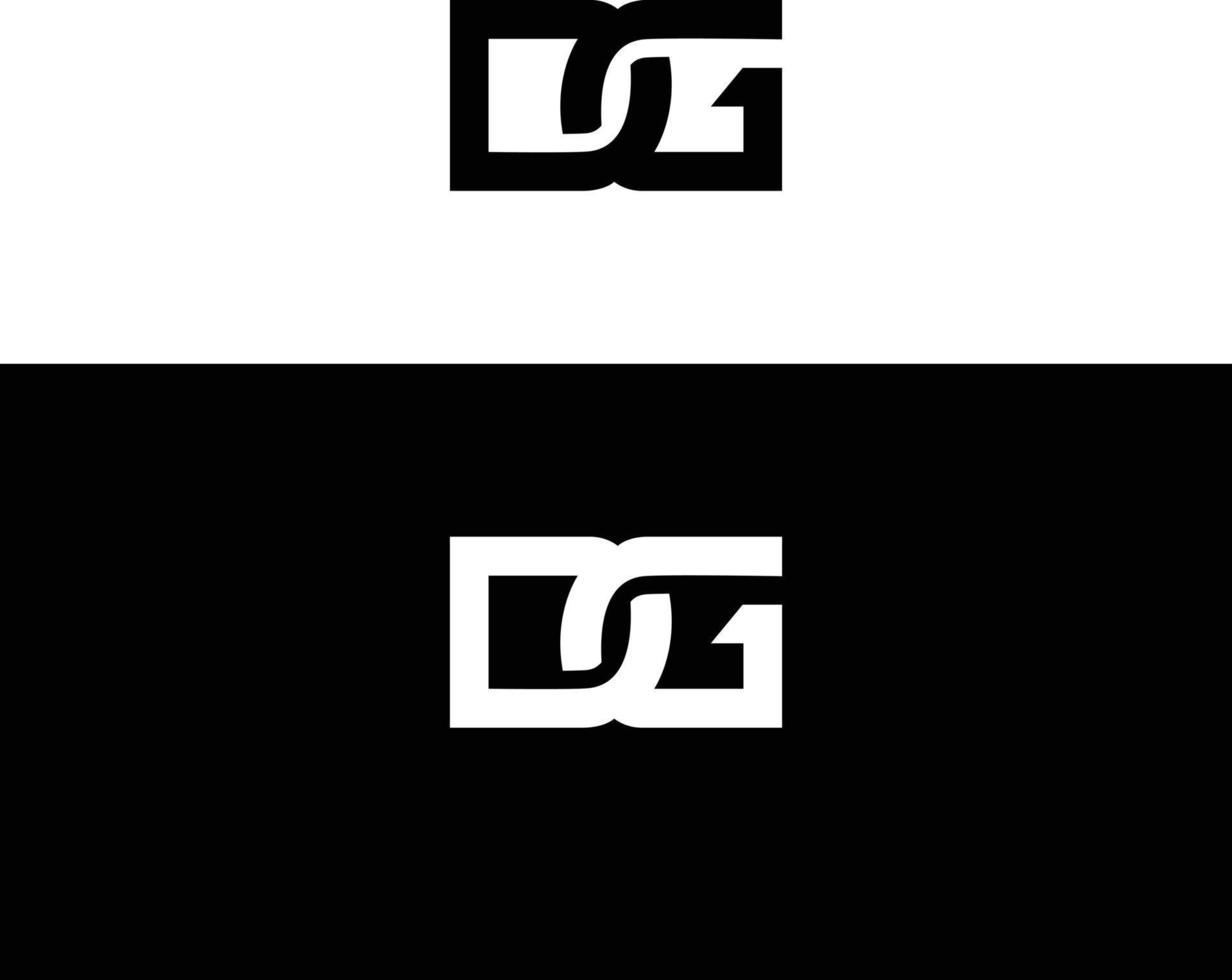 monograma del logotipo de letras abstractas dg vector