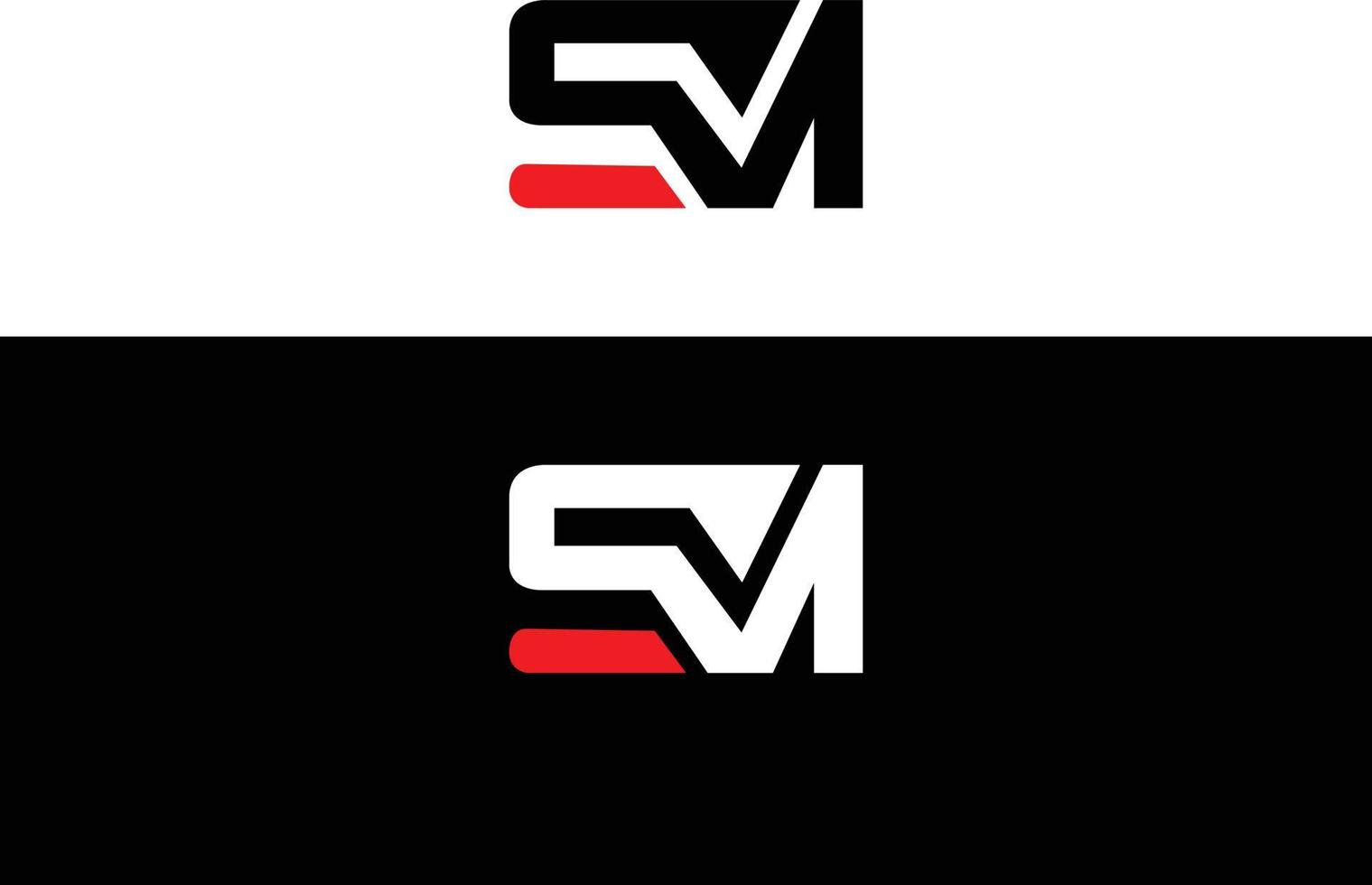 logotipo de letra sm y diseño de elementos vectoriales de iconos. vector