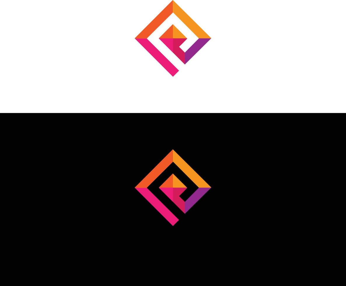 plantilla de diseño de logotipo de letra p vector