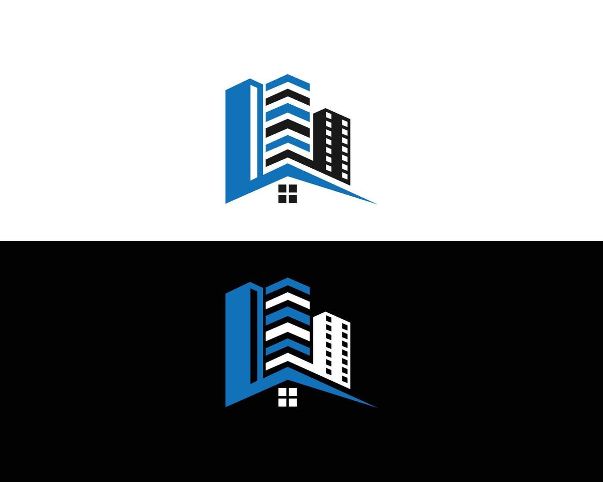 plantilla de bienes raíces, vector de concepto de diseño de logotipo de casa y edificio