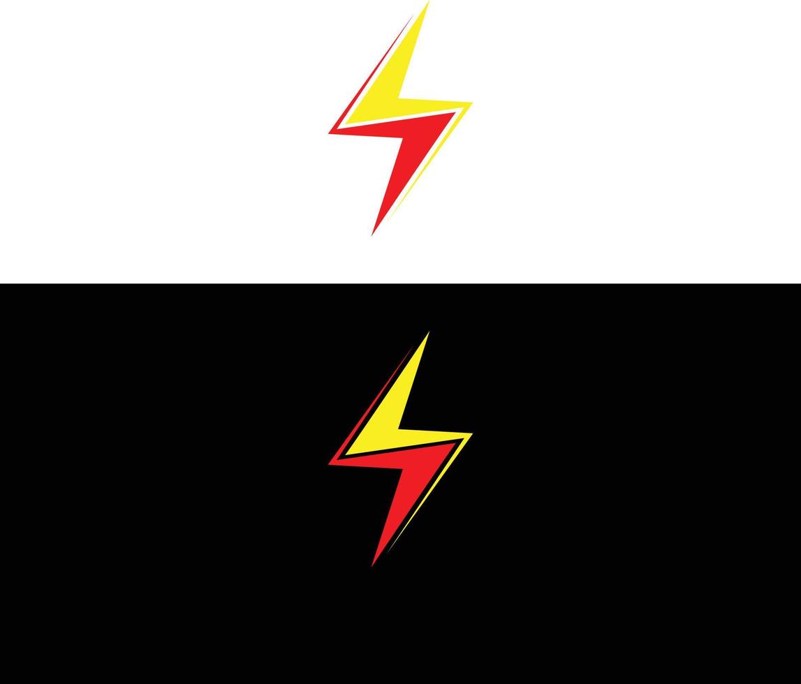 Plantilla de vector de icono de diseño de logotipo de perno y luz de flash.