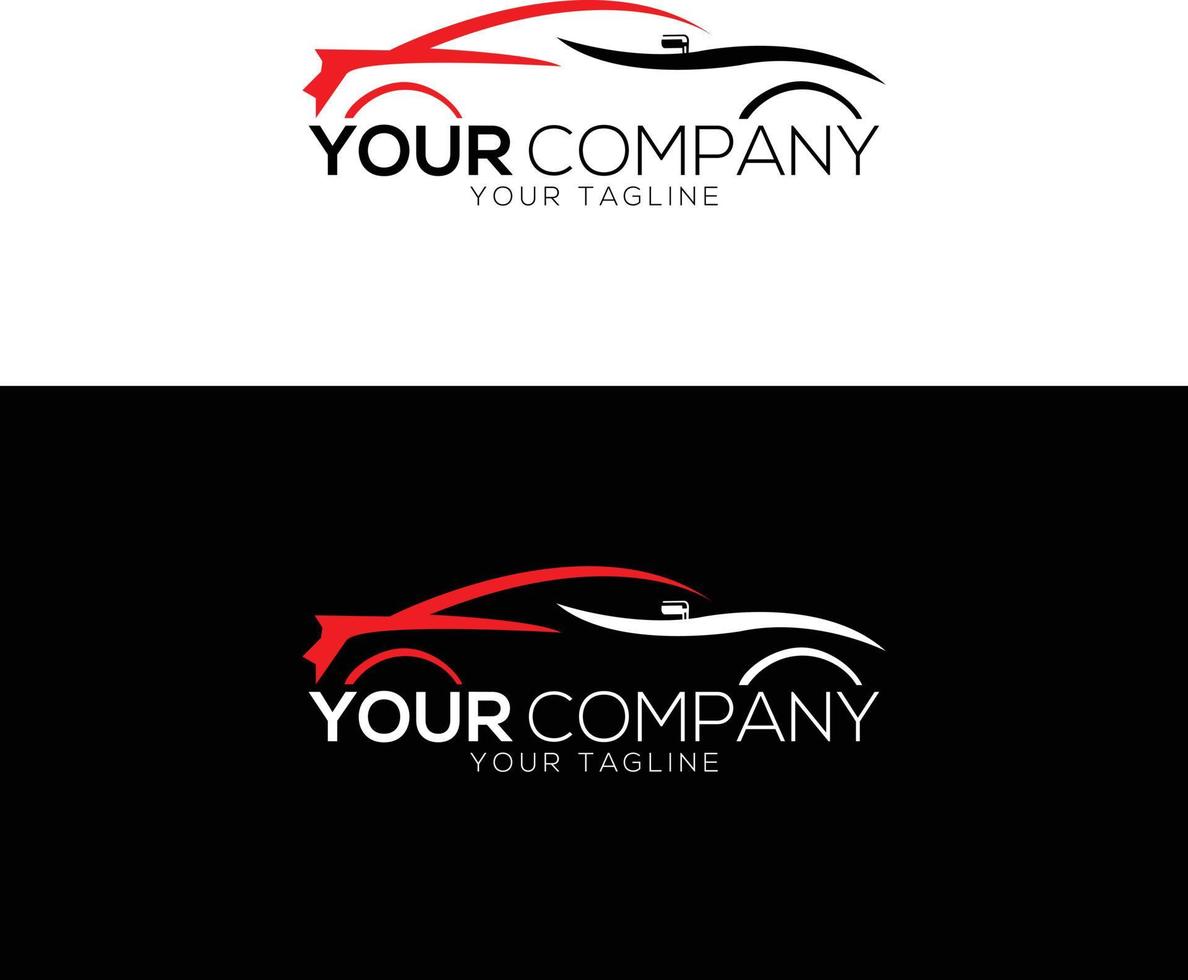 señal de servicio automático. Ilustración de vector de diseño de logotipo de reparación de automóviles.