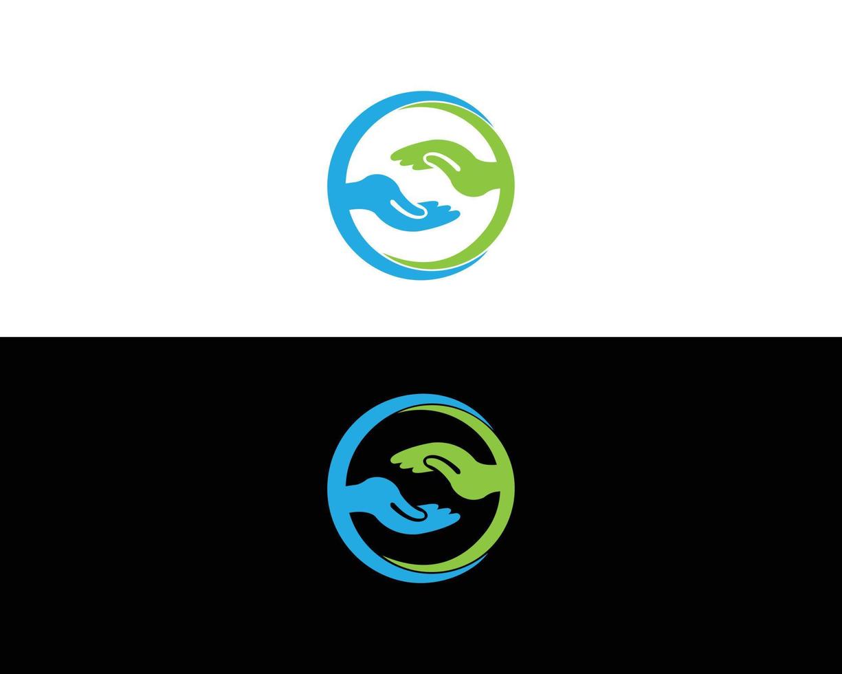 Hand care logo template vector design
