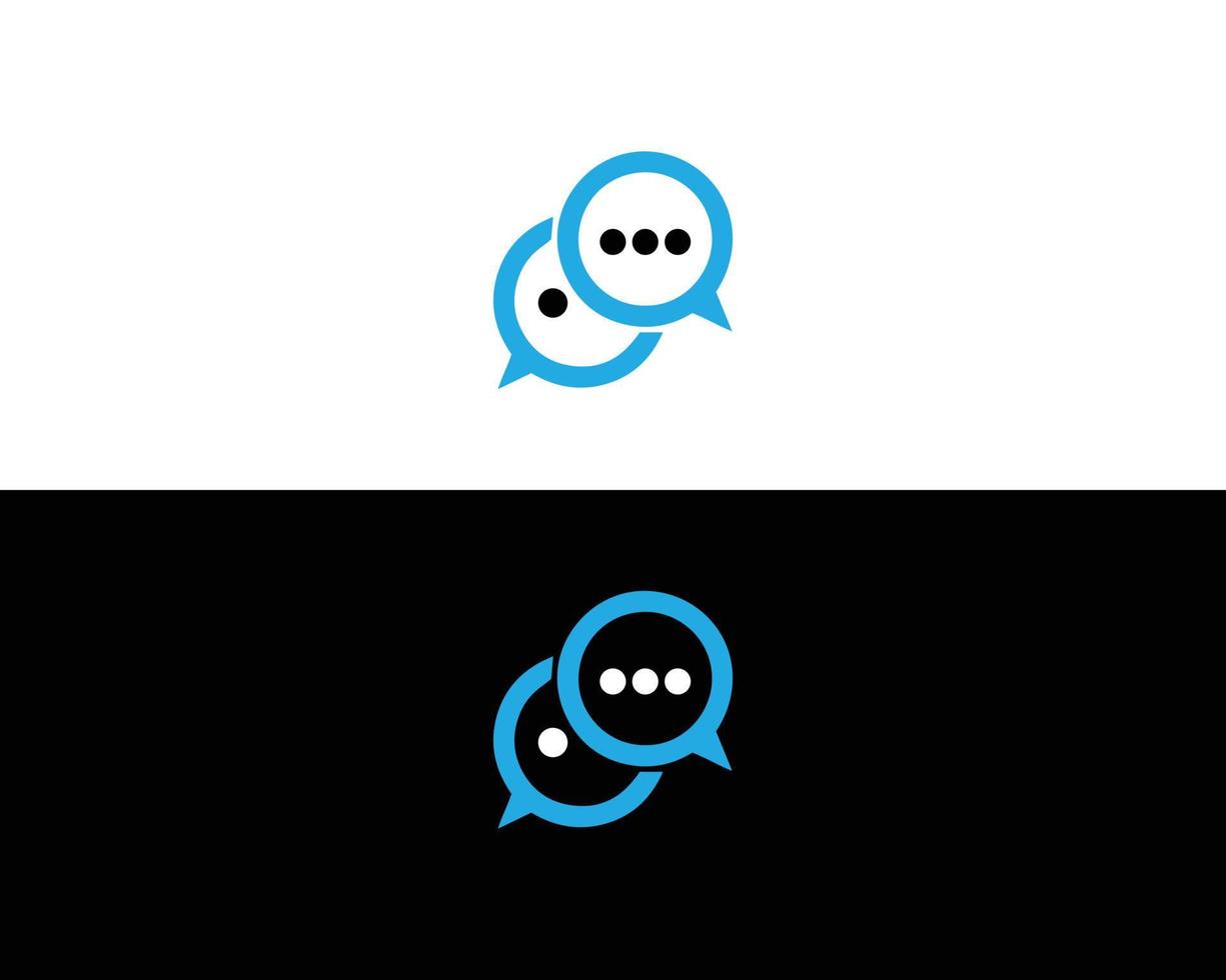 Creative Bubble Chat Concept Logo Design Template. vector