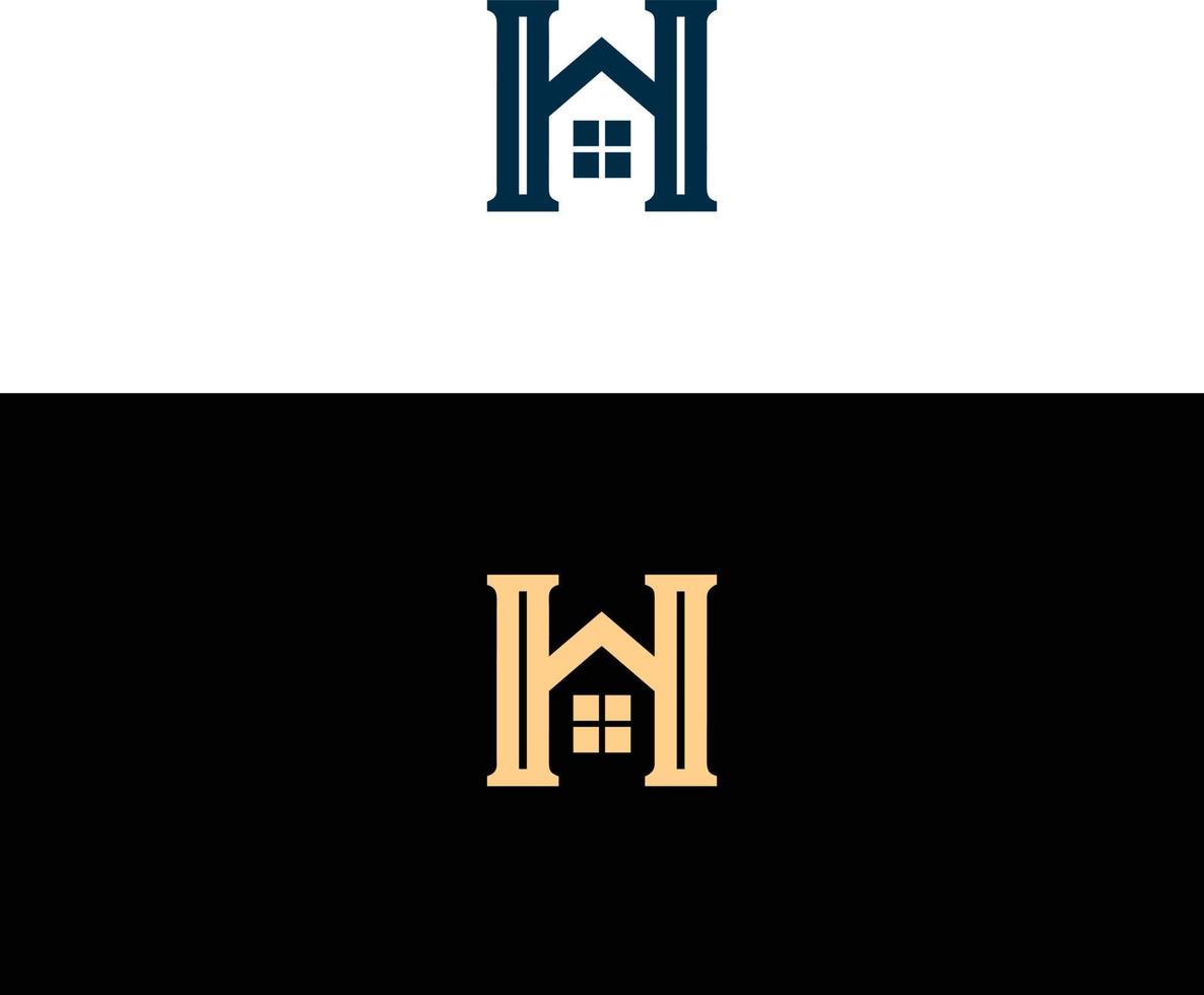 Modern and simple logo design for letter H home design vector. vector