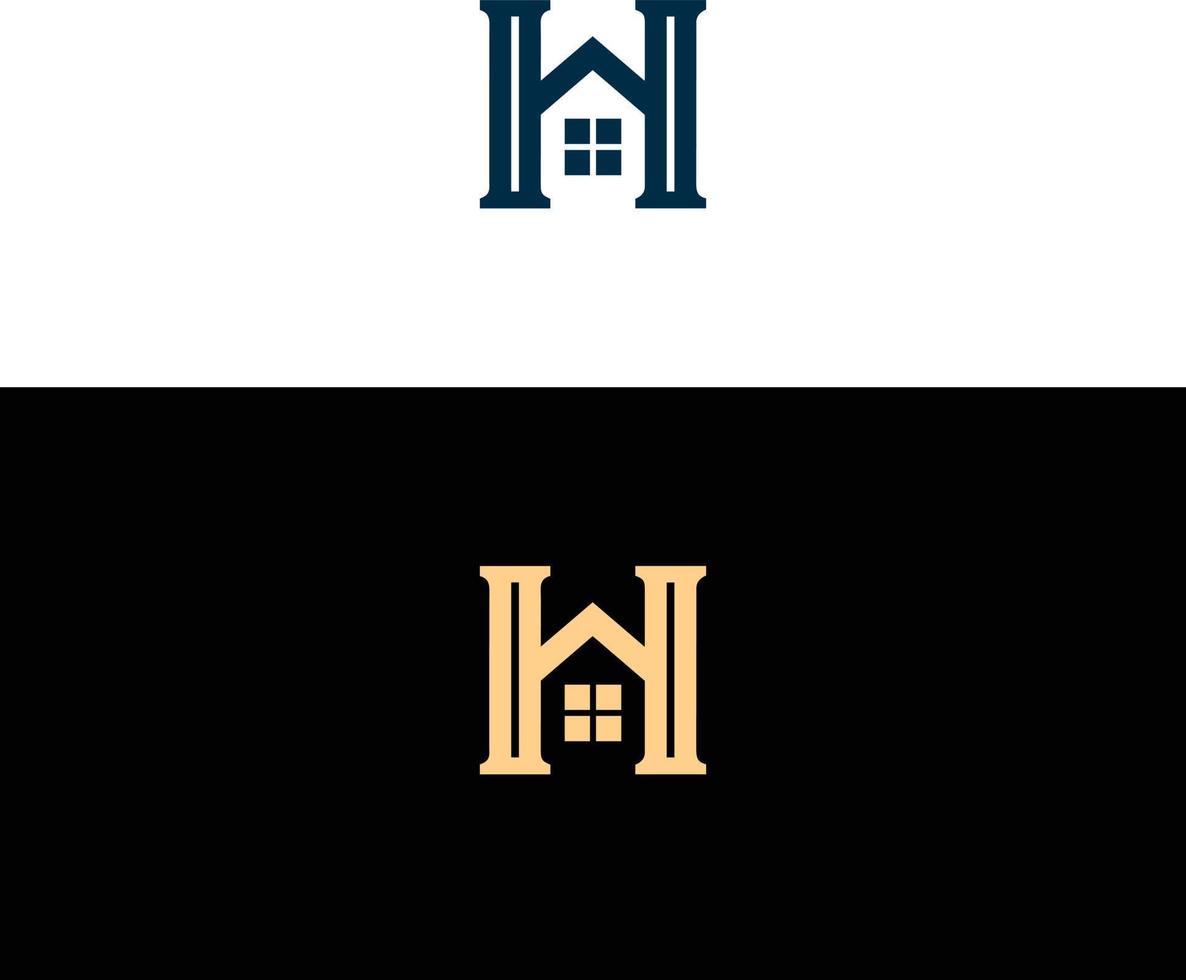 diseño de logotipo moderno y simple para el vector de diseño de la casa de la letra h.