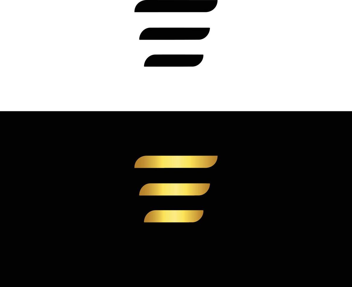 plantilla de diseño de logotipo de letra e. vector