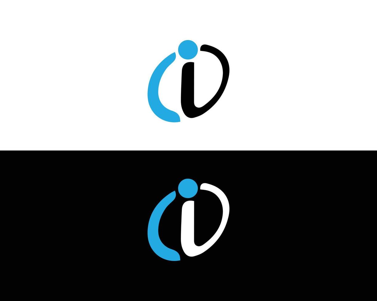 plantilla de diseño de icono y logotipo inicial de letra i. vector