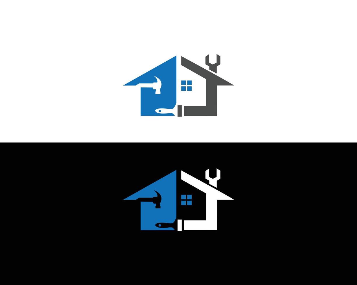 plantilla de diseño de logotipo de concepto de construcción de viviendas creativas. vector