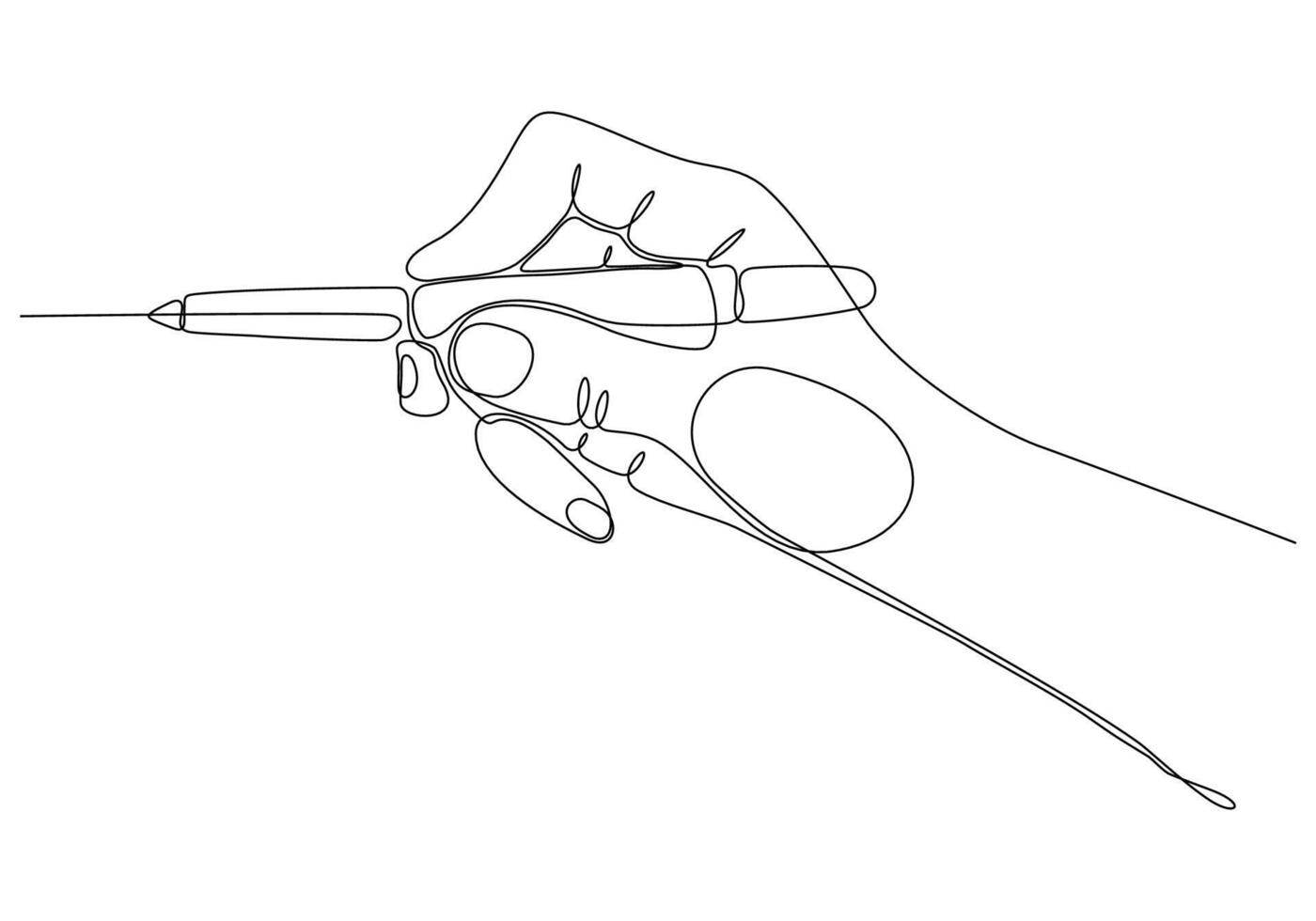 continuous drawing line of hand drawing line vector