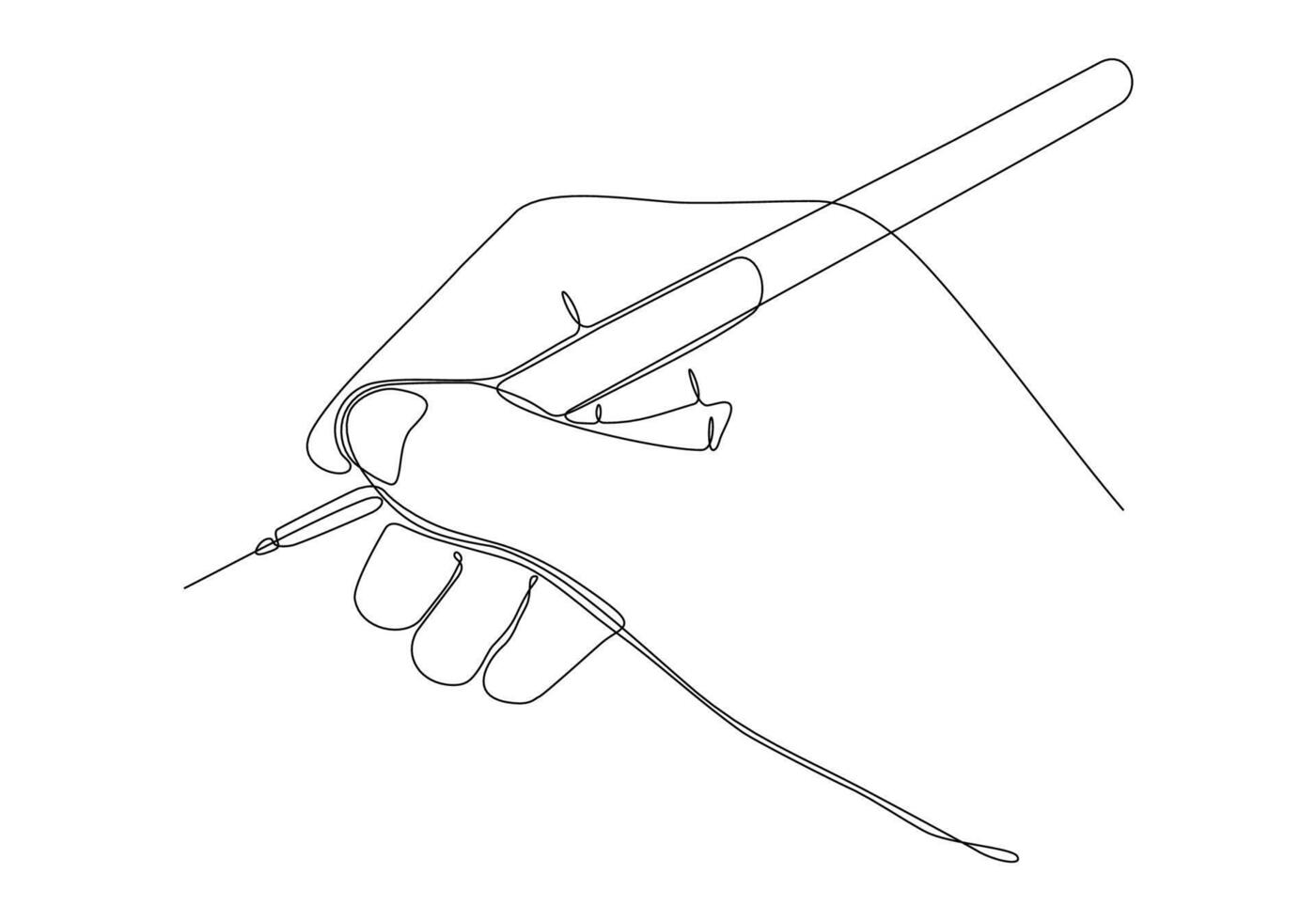 continuous drawing line of hand drawing line vector