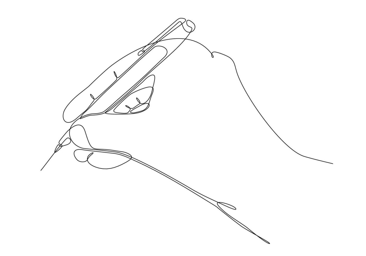 continuous drawing line of hand drawing line vector