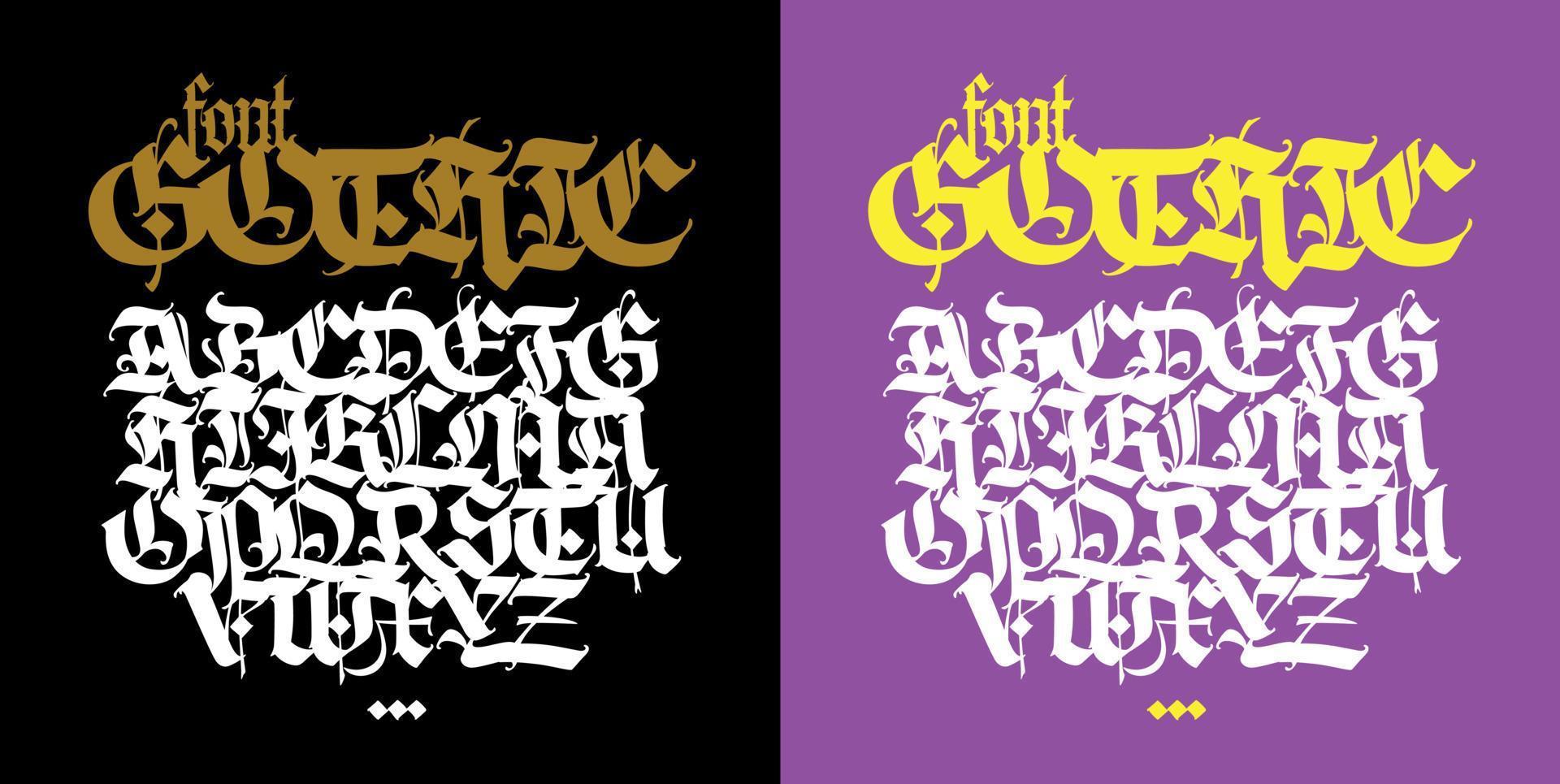 Gothic. Medieval Germanic modern style. vector