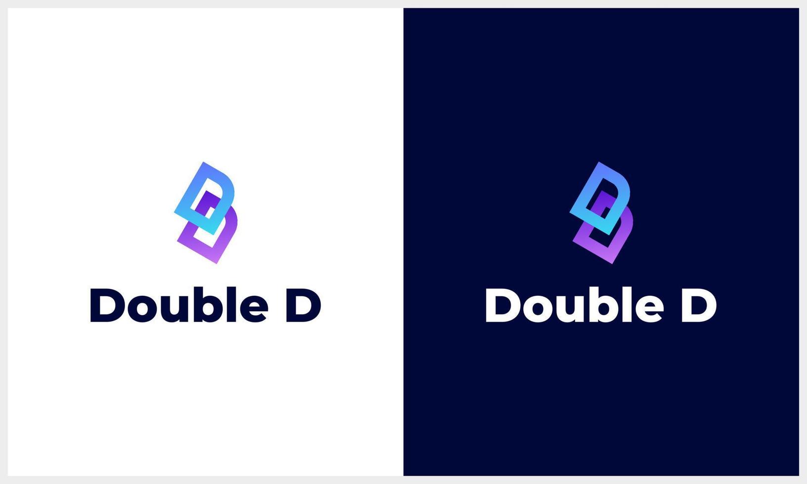 Letter D initial logo design concept Template vector