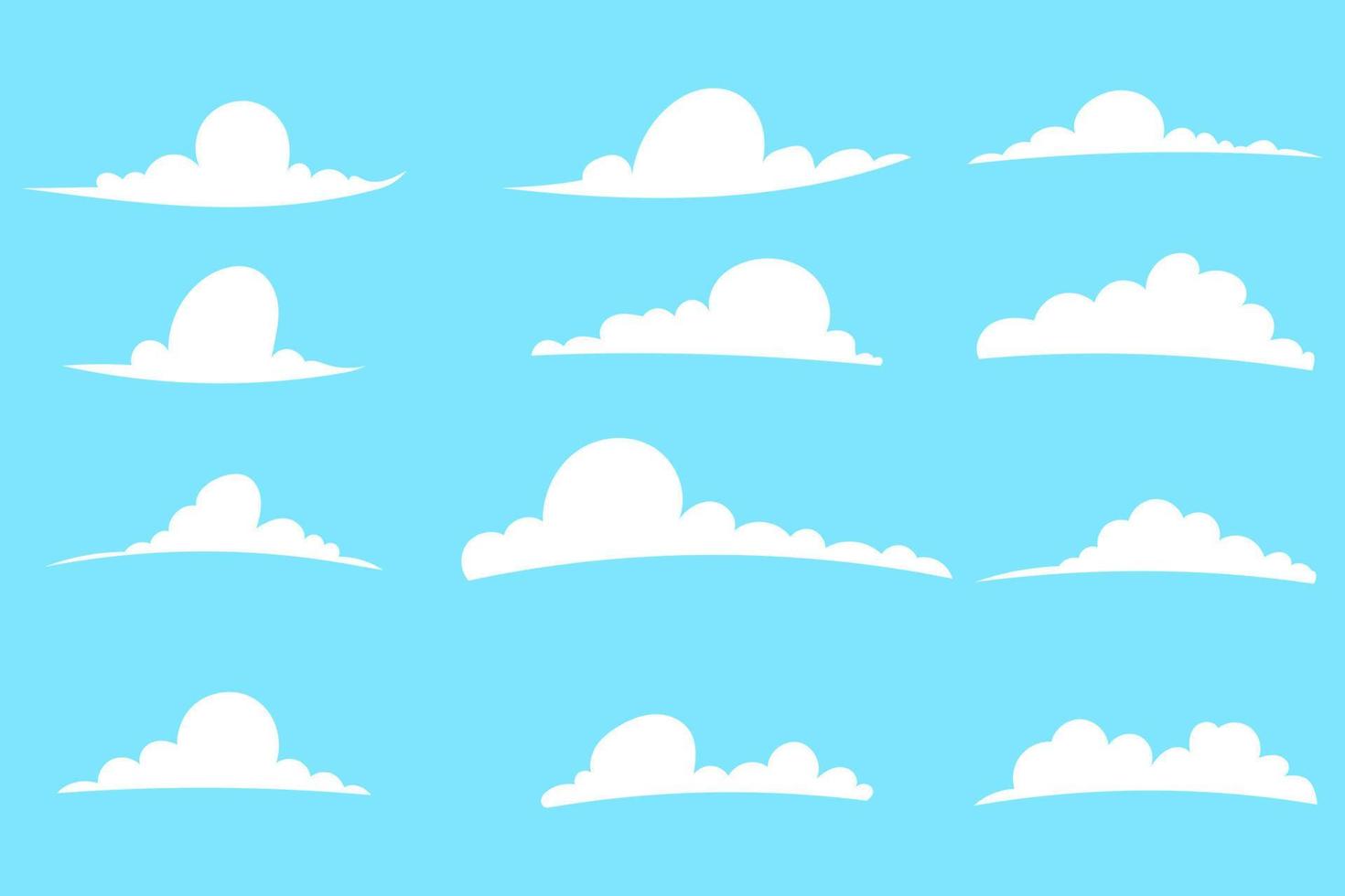 Set of Cloud Hand draw vector illustration