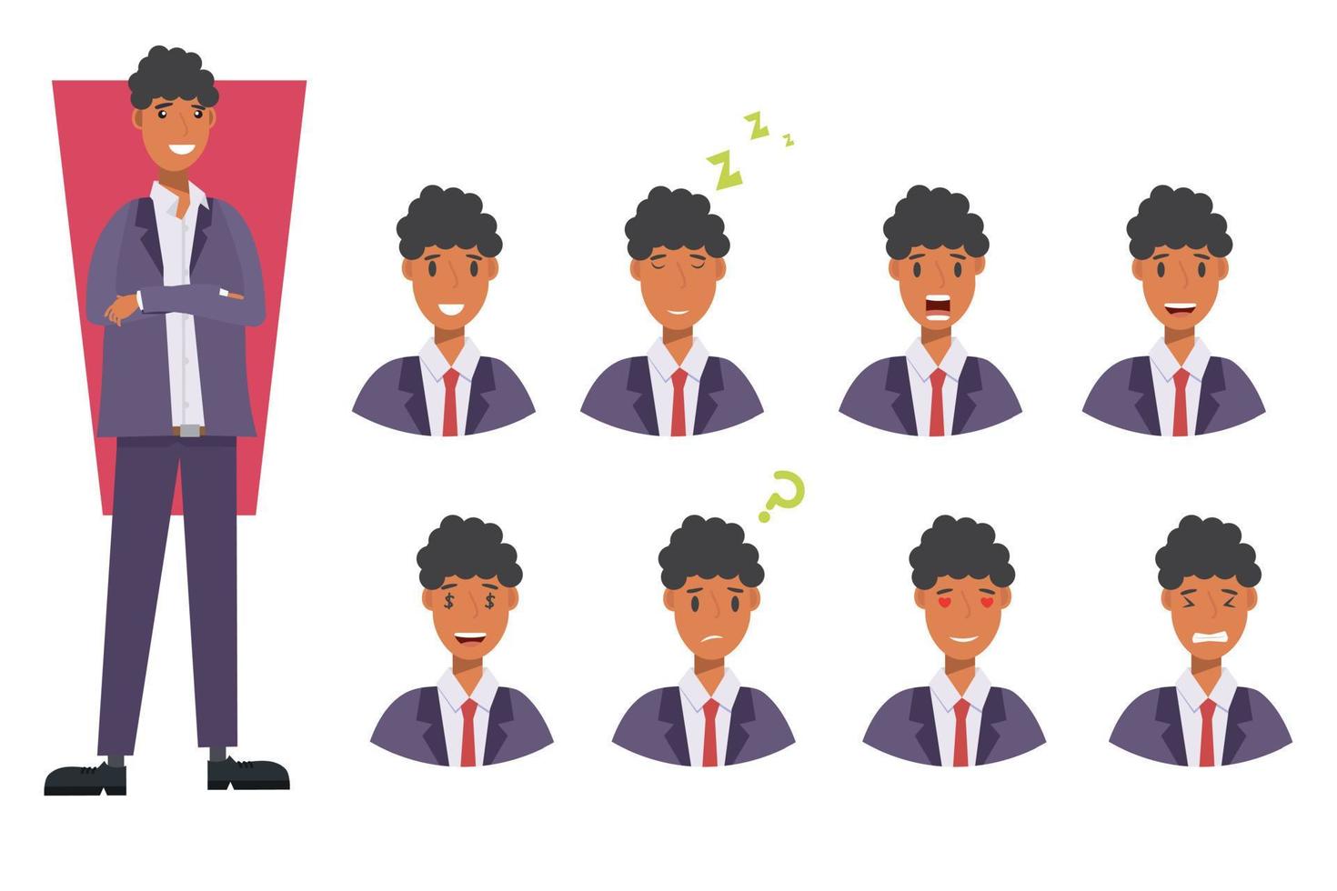 set Businessman  character design . Vector