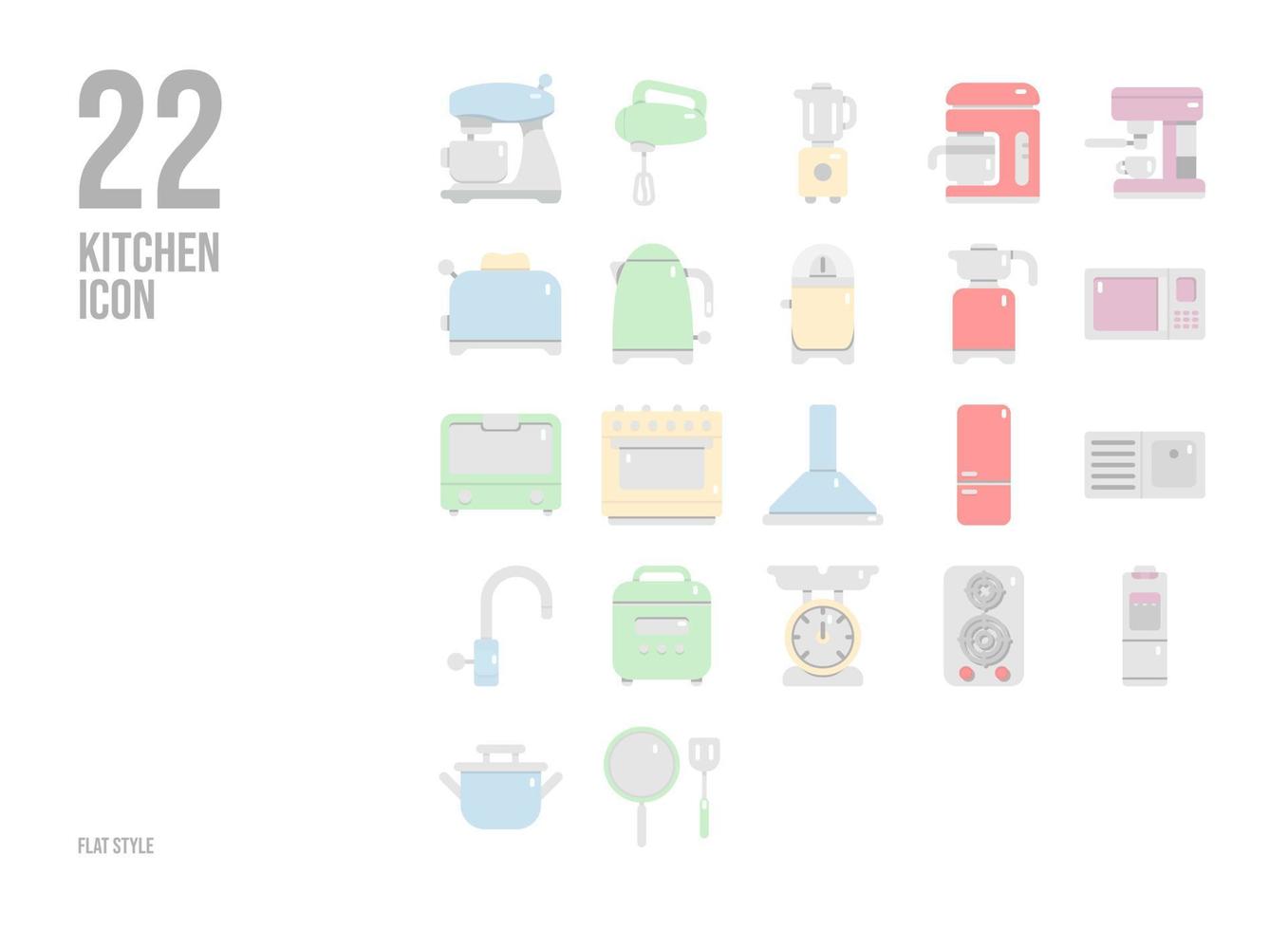 icono de cocina en estilo plano vector