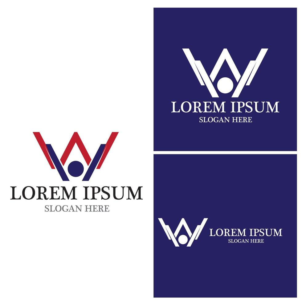W Letter Logo Template vector