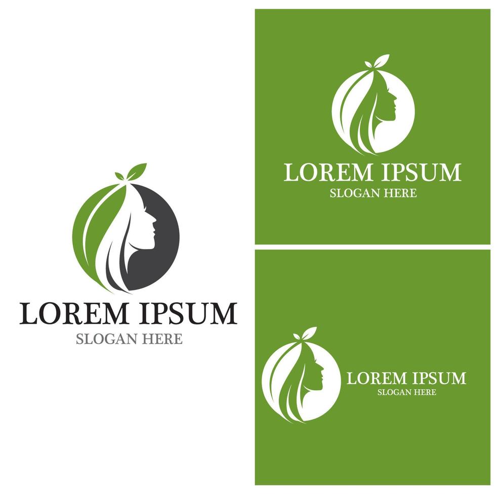 Hair treatment logo vector illustration