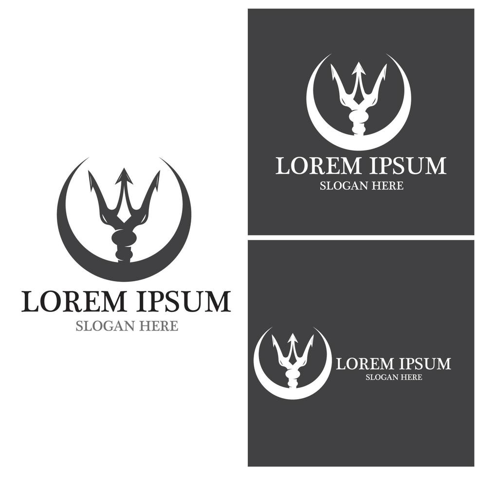 Trident Logo Template vector icon