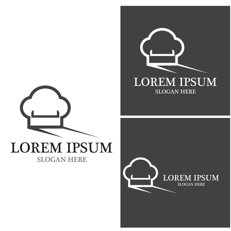 Hat chef logo template vector