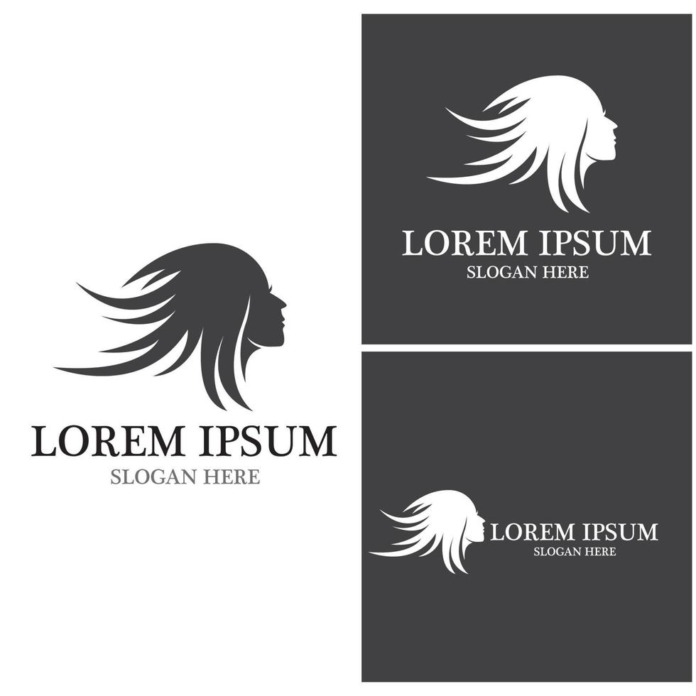 Hair treatment logo vector illustration