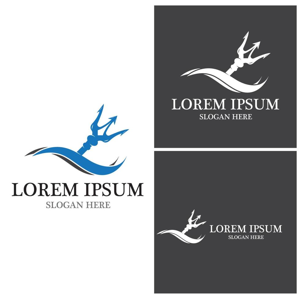 Trident Logo Template vector icon