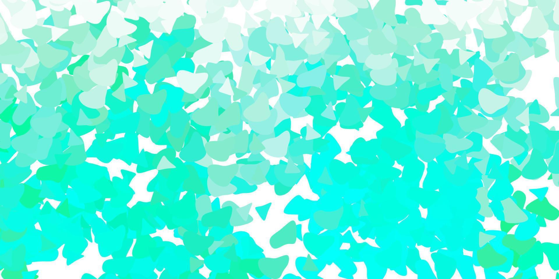 Light green vector texture with memphis shapes.