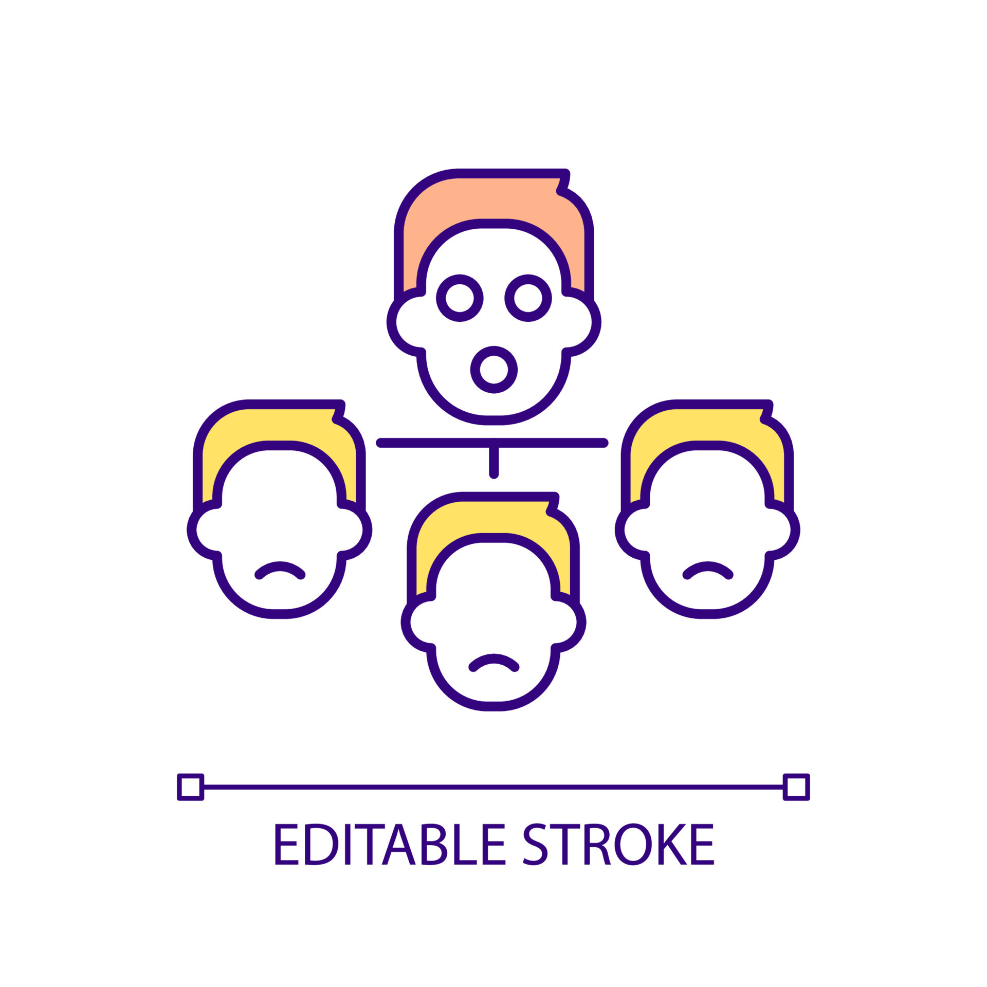 Paranoid Leader Rgb Color Icon. Anxious And Nervous Boss. Toxic Leadership.  Unhealthy Management. Isolated Vector Illustration. Simple Filled Line  Drawing. Editable Stroke. 8216341 Vector Art At Vecteezy