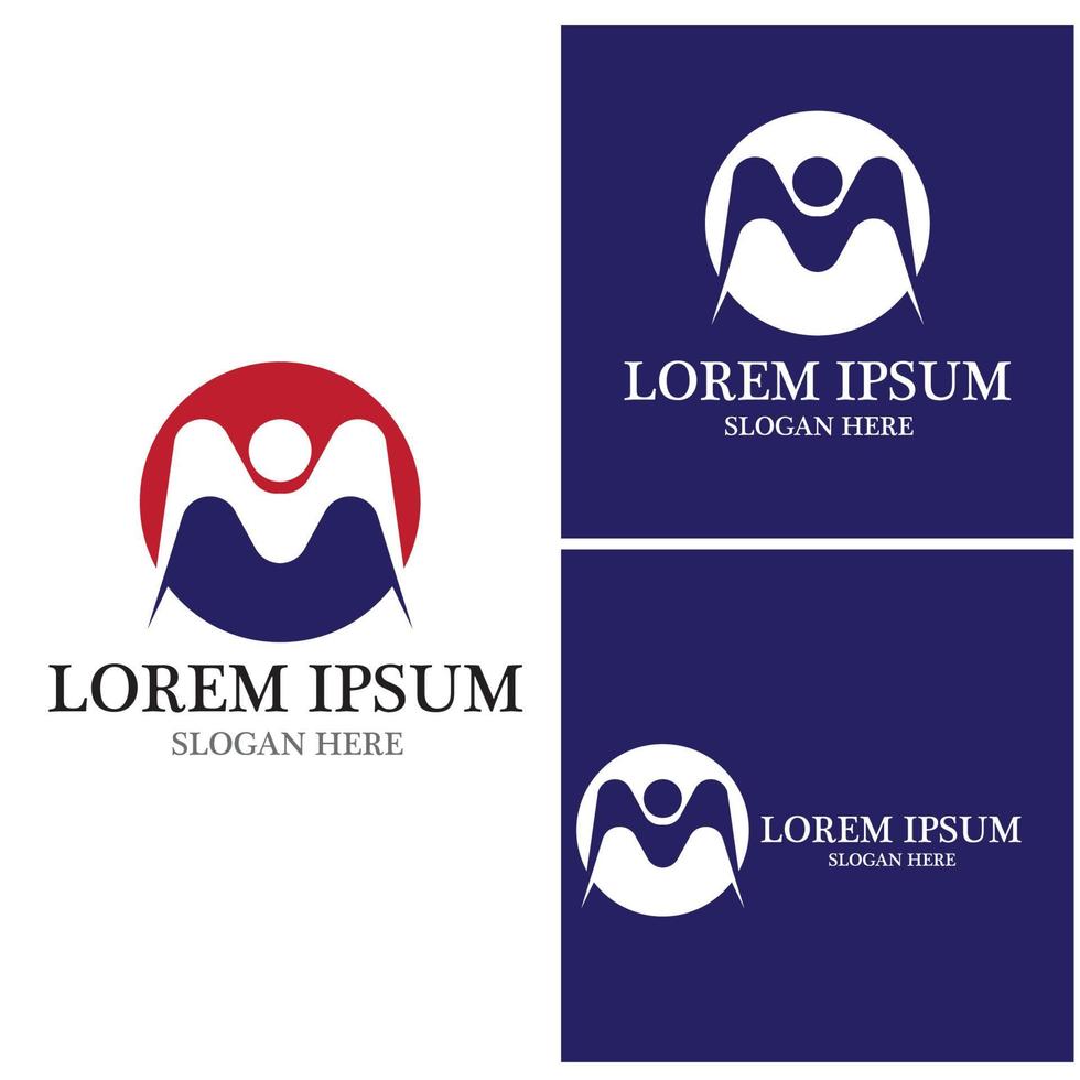 M Letter Logo Template vector