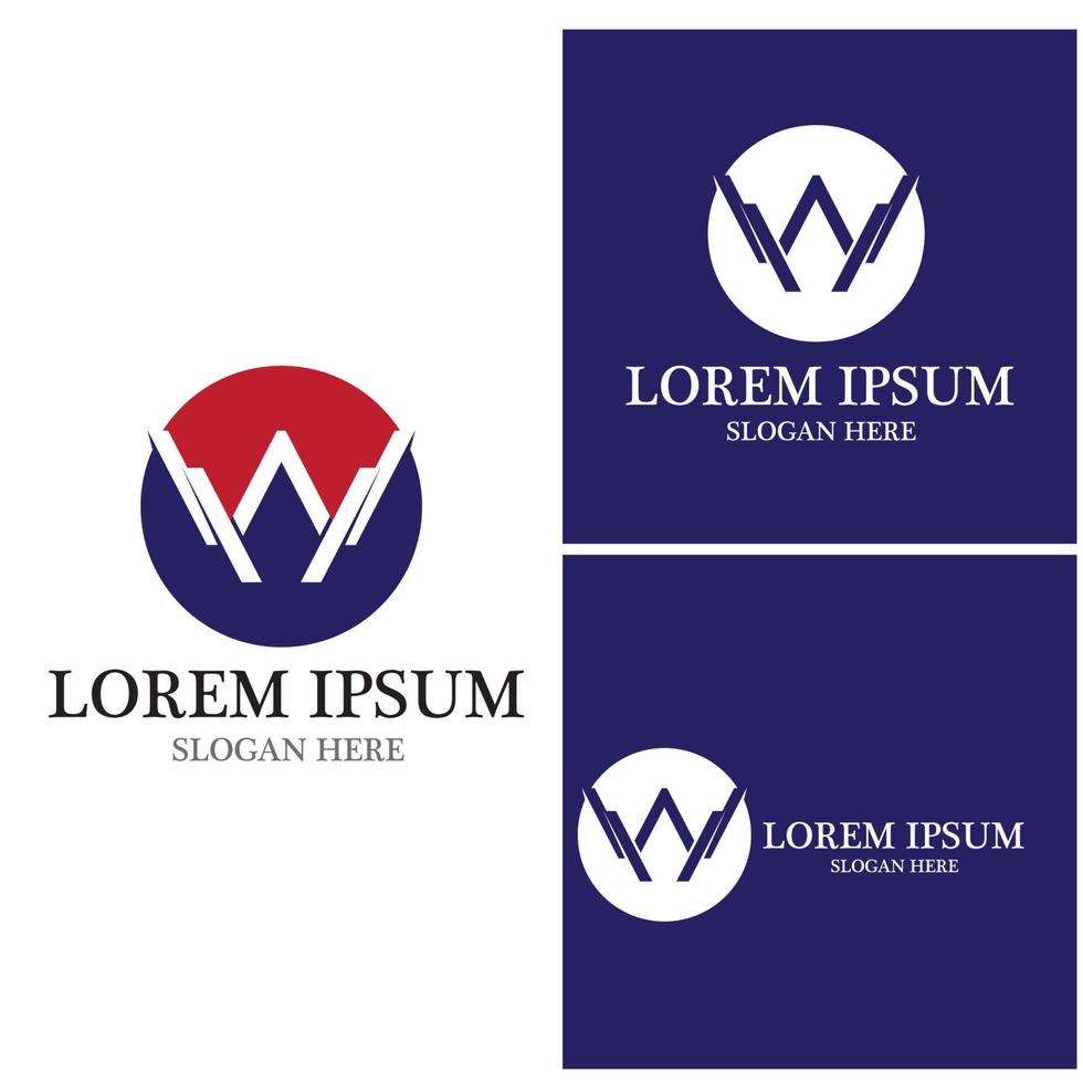 W Letter Logo Template vector