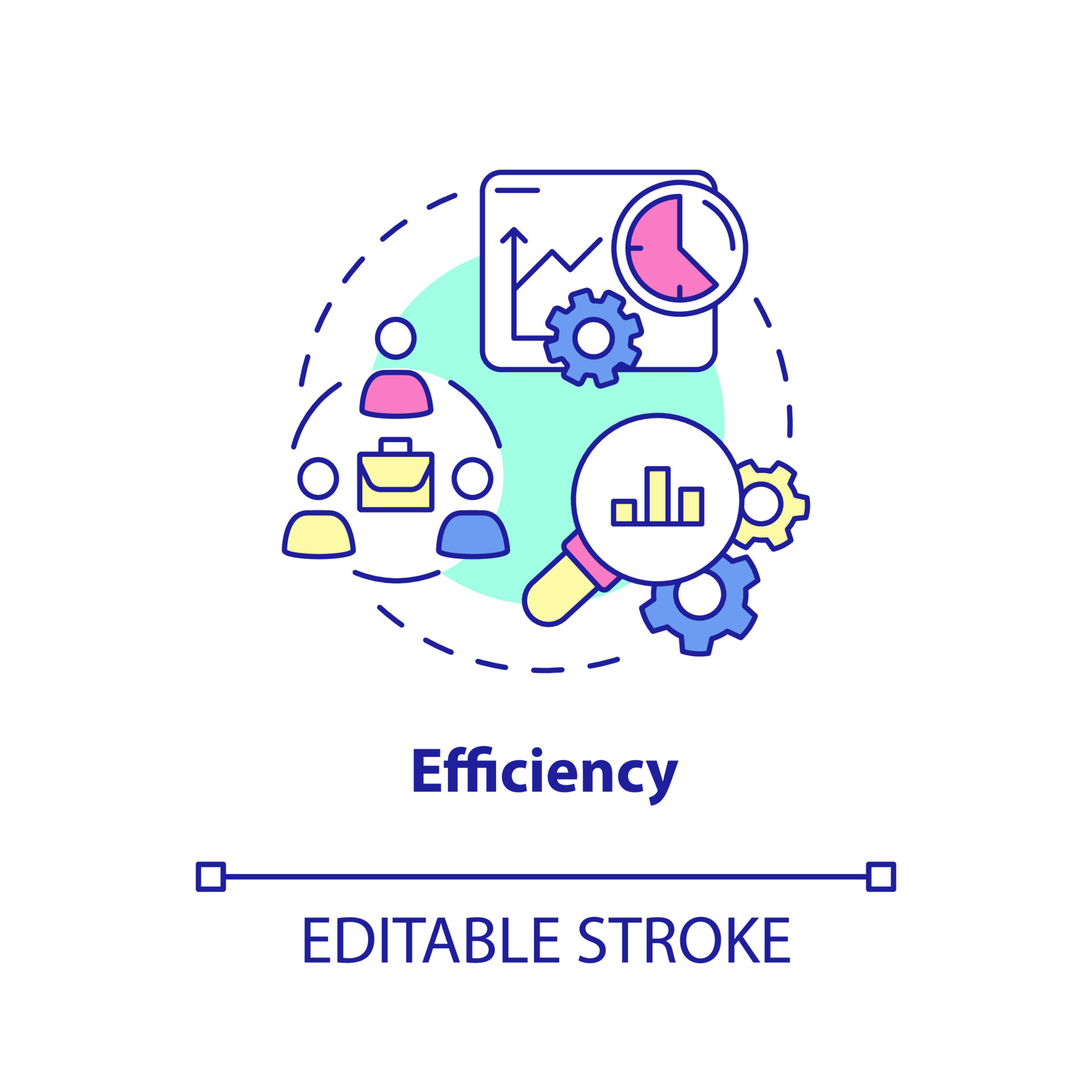 Efficiency concept icon. Results of work. Advantage of online