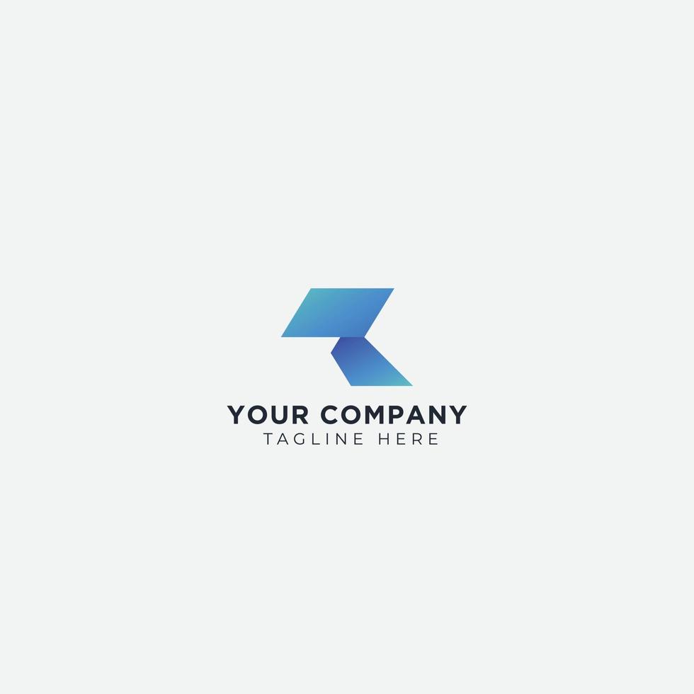 logotipo de la letra r del monograma. utilizable para logotipos de negocios, bienes raíces, arquitectura y construcción. logotipo vectorial minimalista vector