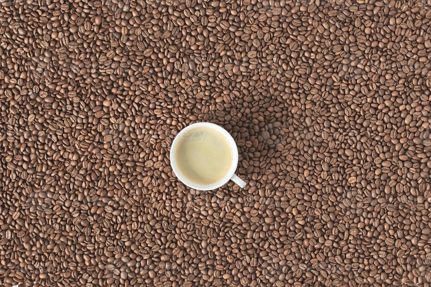 top view of coffee beans photo