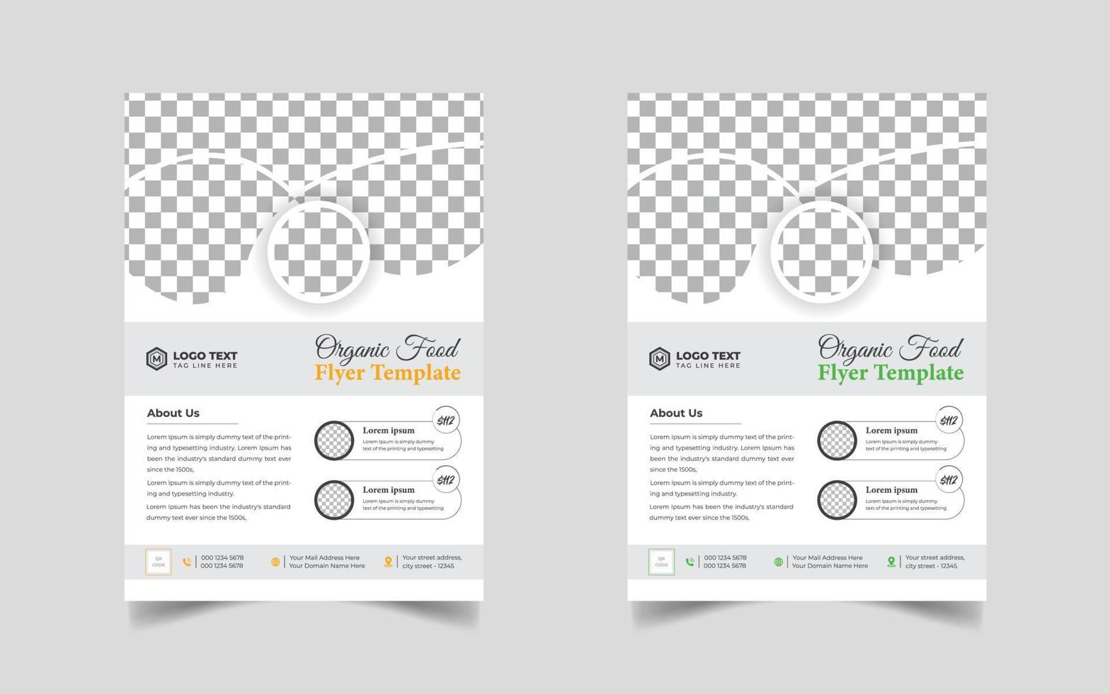 Restaurant food menu flyer template vector