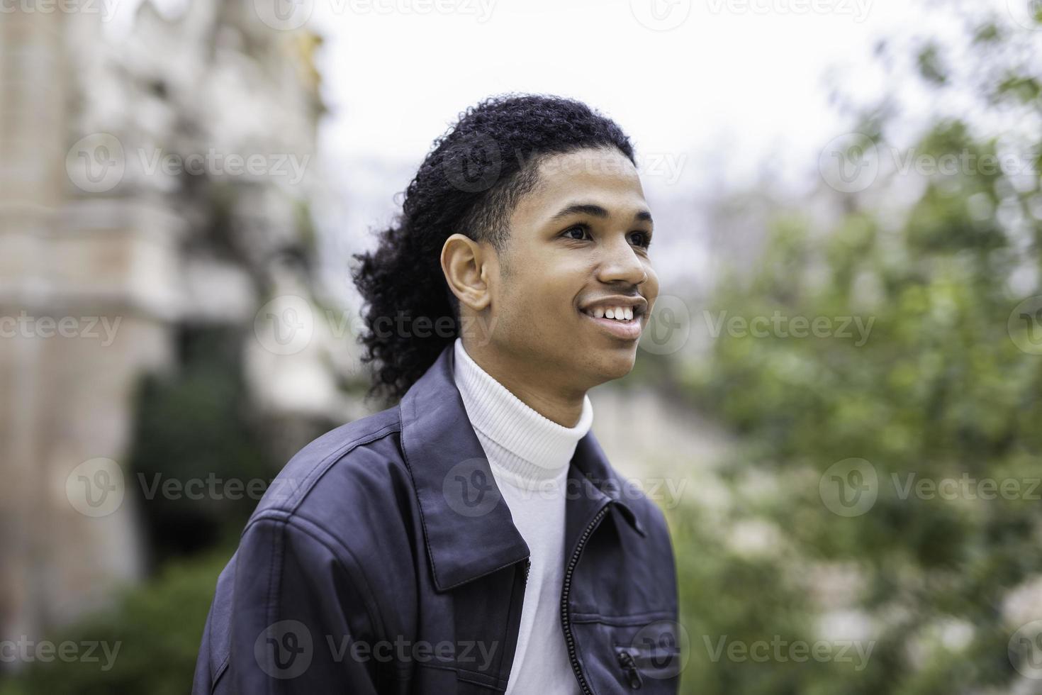 Portrait of happy african american photo