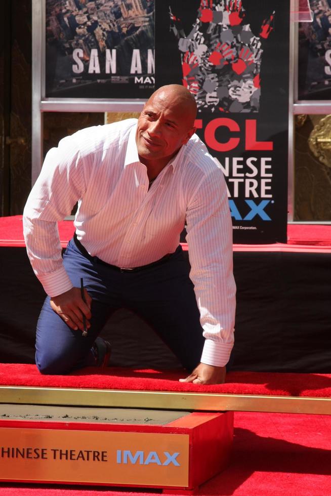 LOS ANGELES, MAY 19 - Dwayne Johnson, The Rock at the Dwayne Johnson Hand and Foot Print Ceremony at the TCL Chinese Theater on May 19, 2015 in Los Angeles, CA photo