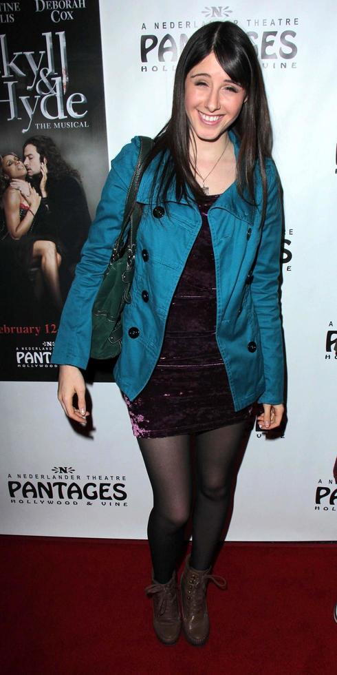 LOS ANGELES, FEB 12 - Cassidy Lehrman arrives at the Jekyll and Hyde Play Opening at the Pantages Theater on February 12, 2013 in Los Angeles, CA photo