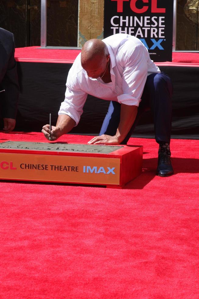 LOS ANGELES, MAY 19 - Dwayne Johnson, The Rock at the Dwayne Johnson Hand and Foot Print Ceremony at the TCL Chinese Theater on May 19, 2015 in Los Angeles, CA photo