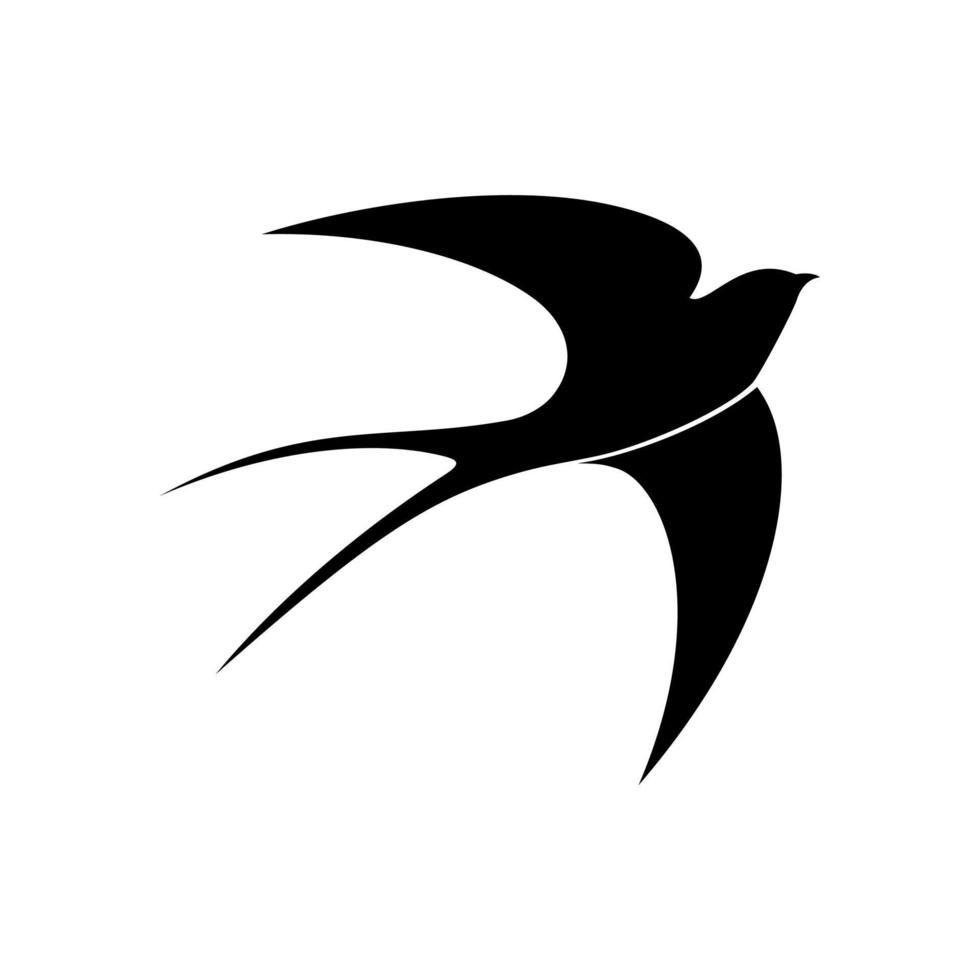 logotipo de golondrina vector