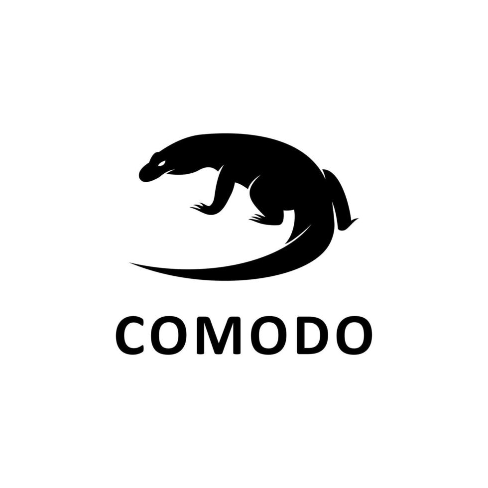 logotipo del dragón de Komodo vector